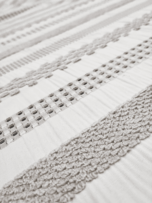 Vải nhăn Chenille lưới nhỏ chấm bi